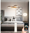 Oslo IV - Nowoczesna czarna lampa wisząca ring Smart Home Tuya