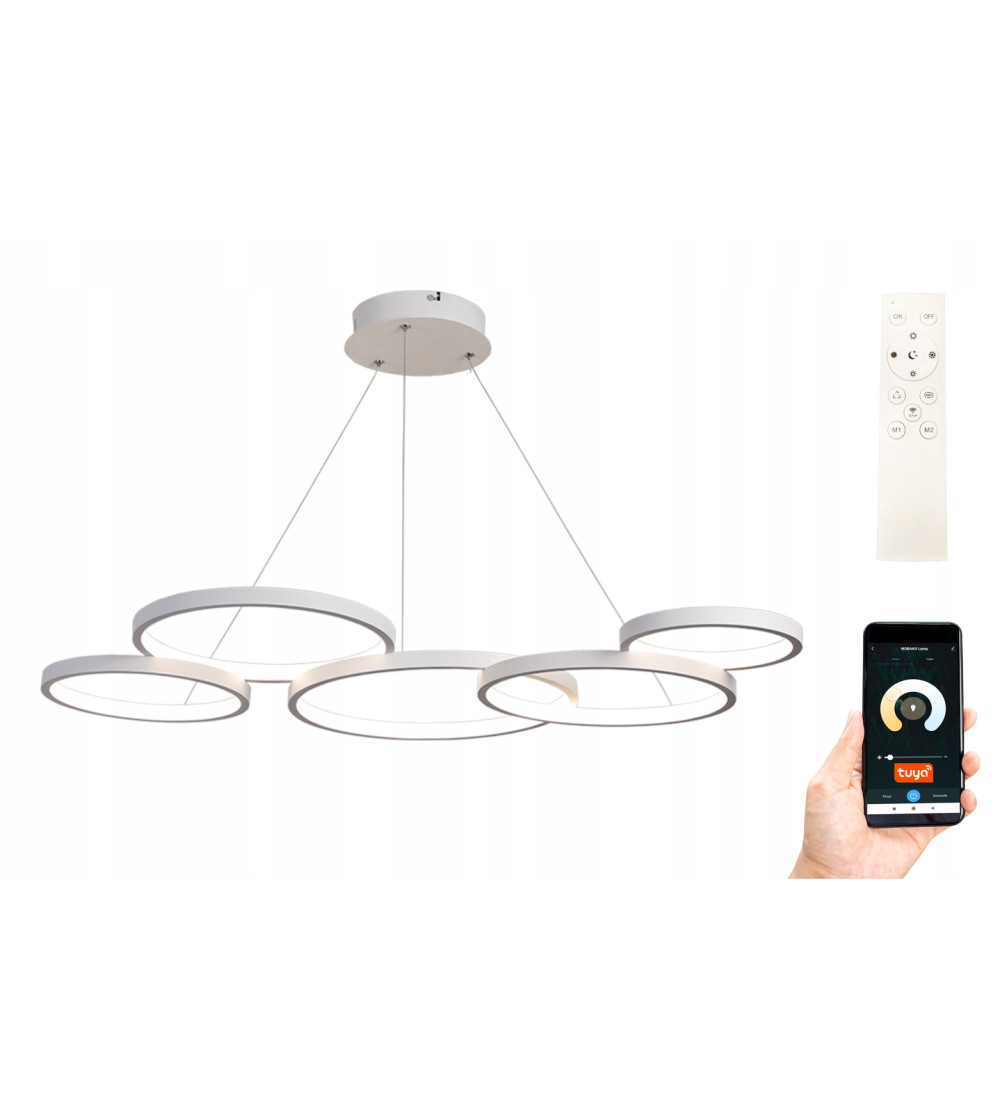 Lampa OSLO pilot okręgi ring żyrandol LED 92cmTuya