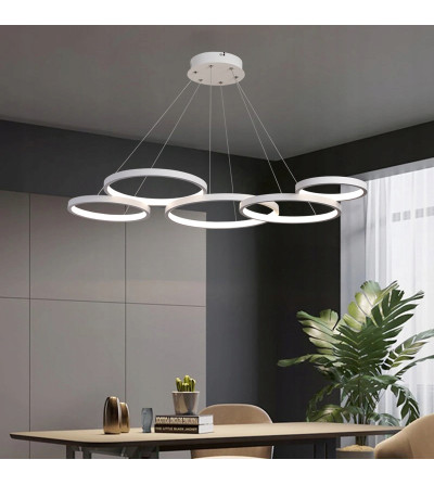 Lampa OSLO pilot okręgi ring żyrandol LED 92cmTuya