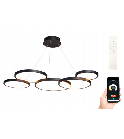 Lampa OSLO pilot okręgi ring żyrandol LED 92cmTuya