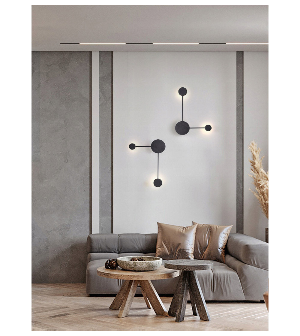 Panama L kinkiet LED z okrągłą bazą i dwoma smukłymi ramionami 7W