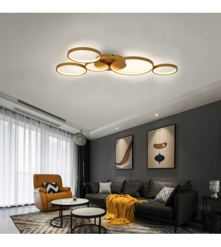 Noemi Flat 99cm |LED- Kolista lampa sufitowa z pilotem | WOBAKO