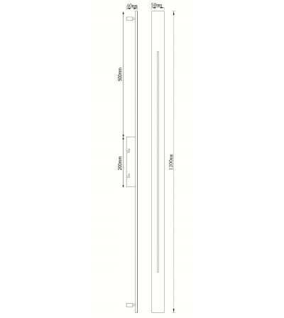 Kinkiet Wobako LINE GAP 120cm - Nowoczesny, Minimalistyczny Design | Liniowe 100-150cm