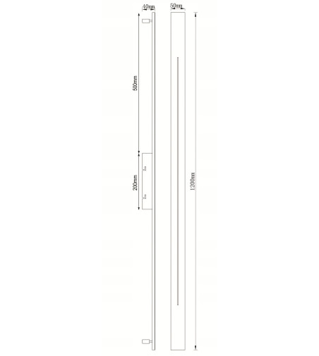 Kinkiet Wobako LINE GAP 120cm - Nowoczesny, Minimalistyczny Design | Liniowe 100-150cm