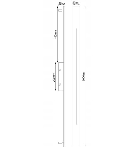 Kinkiet Wobako LINE GAP 100cm - Nowoczesny, Minimalistyczny Design | Liniowe 100-150cm