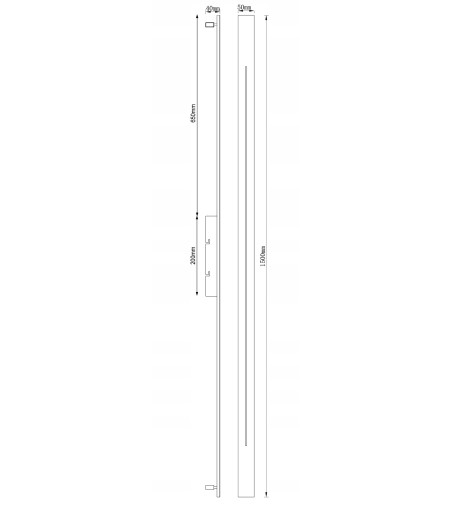 Kinkiet Wobako LINE GAP 150cm - Nowoczesny, Minimalistyczny Design | Liniowe 100-150cm