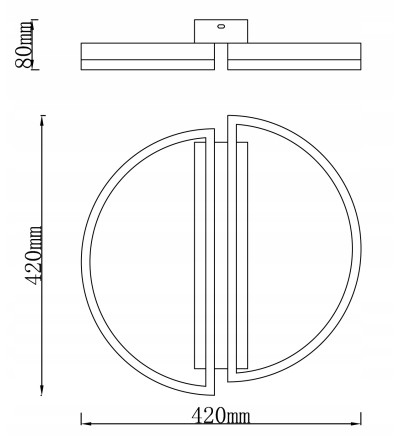 Lampa sufitowa SILVA ZULU nowoczesna okrągły LED Modern Plafon 42cm WOBAKO