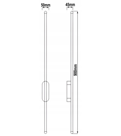 Nowoczesna lampa ścienna Wobako IZRA LED 90cm SLIM liniowy kinkiet LED