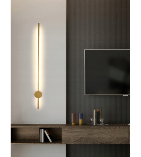 Lizbona II złoty nergooszczędny, liniowy kinkiet LED 90cm