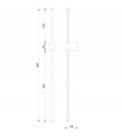 Nowoczesna lampa ścienna kinkiet LIZBONA LED 90cm