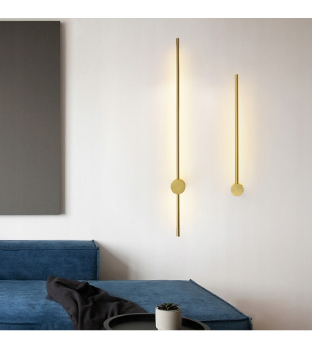 Lizbona II złoty nergooszczędny, liniowy kinkiet LED 90cm