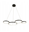 Lampa sufitowa LED czarna nowoczesna 4 pierścienie ringi do salonu Wobako