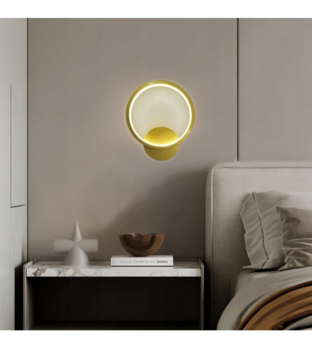 Silva Q - Okrągły kinkiet LED 20cm  w futurystycznym wykonaniu