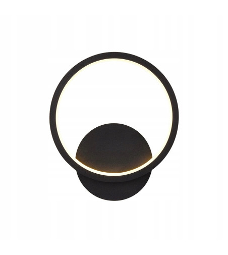 Kinkiet LED SILVA Q – subtelne oświetlenie ścienne, czarna obudowa 24 cm