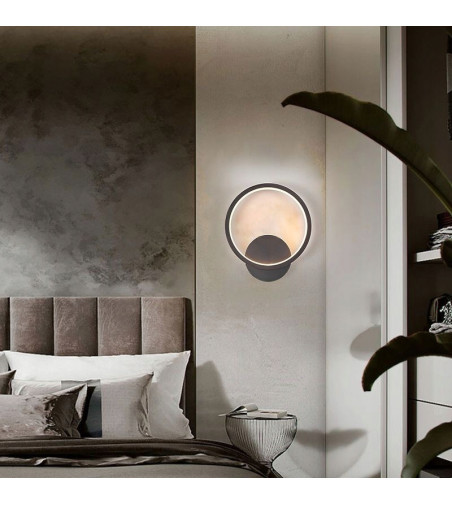 Kinkiet LED SILVA Q – subtelne oświetlenie ścienne, czarna obudowa 24 cm