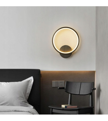 Kinkiet LED SILVA Q – subtelne oświetlenie ścienne, czarna obudowa 24 cm