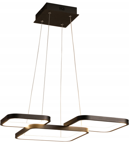 Czarna lampa LED BOGOTA III – geometryczna, regulowana wysokość | 55cm