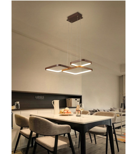 Czarna lampa LED BOGOTA III – geometryczna, regulowana wysokość | 55cm