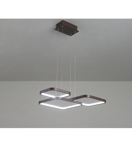 Czarna lampa LED BOGOTA III – geometryczna, regulowana wysokość | 55cm