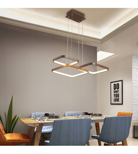 Czarna lampa LED BOGOTA III – geometryczna, regulowana wysokość | 55cm