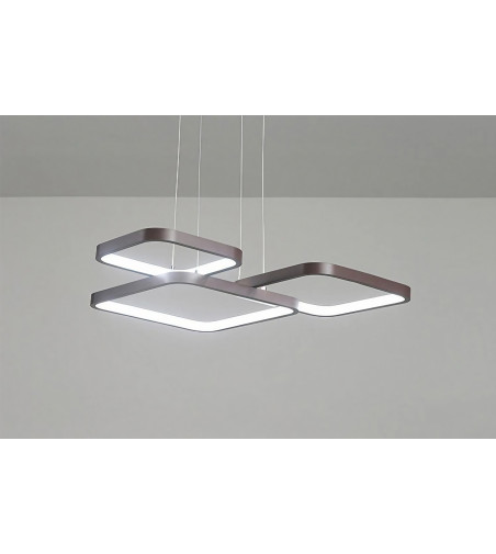 Czarna lampa LED BOGOTA III – geometryczna, regulowana wysokość | 55cm