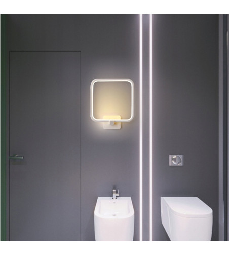 Biały kinkiet lampa ring ścienna fABIO plafon żyrandol LED