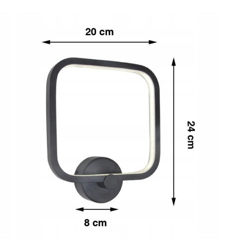 Biały kinkiet lampa ring ścienna fABIO plafon żyrandol LED