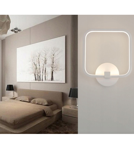 Biały kinkiet lampa ring ścienna fABIO plafon żyrandol LED