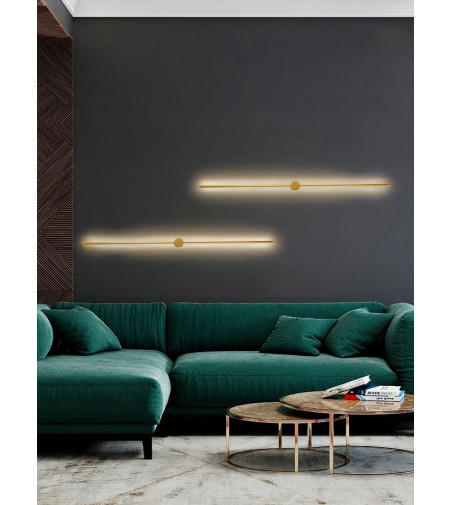 LIZBONA II DOT II gat. nowoczesna złota lampa długa ścienna kinkiet LED 90cm