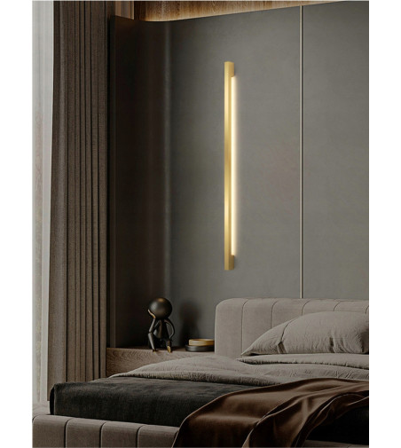 NIKO Złoty Kinkiet "Listwa" Świetlna odbite światło 100cm