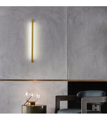 NIKO Złoty Kinkiet "Listwa" Świetlna odbite światło 100cm