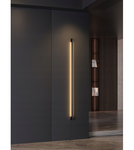 NIKO 120cm czarna nowoczesna lampa ścienna LED Kinkiet liniowy Wobako