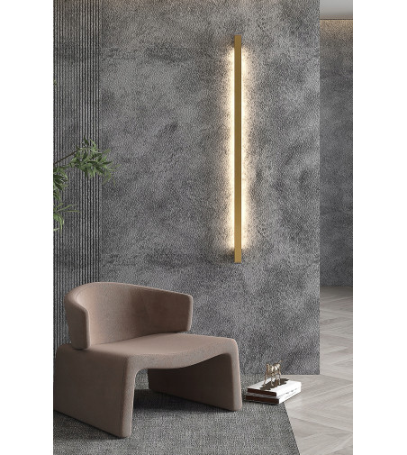 Lampa ścienna LED NIKO 120 cm złoty, minimalistyczny kinkiet do wnętrz