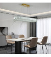 Lampa wisząca LED nad stół kryształowa pilot 90cm żyrandol Led PETRA WOBAKO