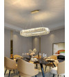 Lampa wisząca LED nad stół kryształowa pilot 90cm żyrandol Led PETRA WOBAKO