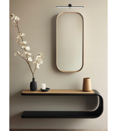 Lampa ścienna OKI LED czarna – 42 cm nad obraz lub lustro