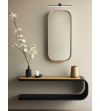 Nowoczesna lampa ścienna czarny kinkiet na lustro obraz OKI LED 42cm, slim