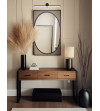Nowoczesna lampa ścienna czarny kinkiet na lustro obraz OKI LED 42cm, slim