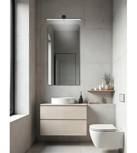 Lampa ścienna OKI LED czarna – 42 cm nad obraz lub lustro