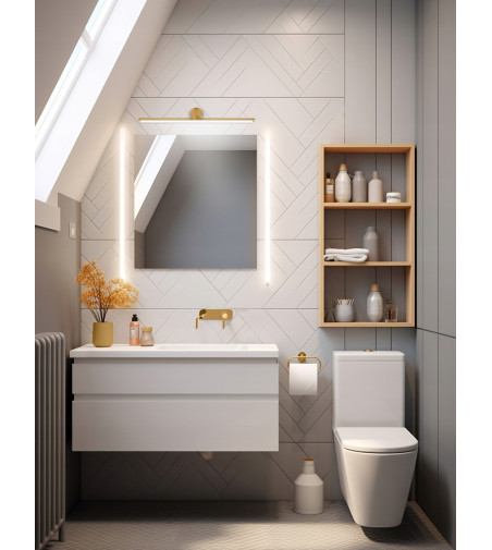 🏷️OKI LED 42 cm – lampa ścienna nad lustro w kolorze złota