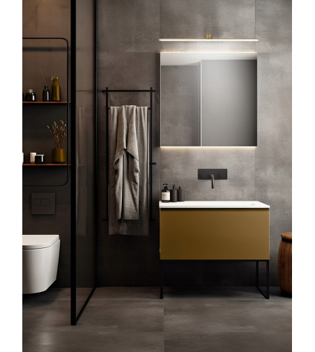 🏷️Złota lampa ścienna LED OKI 82 cm – nad obraz i lustro | Wobako🏷️