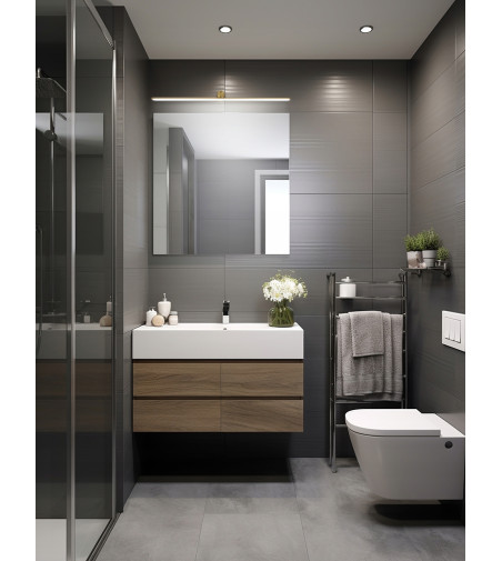 🏷️Złota lampa ścienna LED OKI 82 cm – nad obraz i lustro | Wobako🏷️