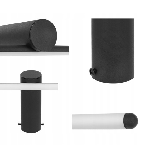 🏷️Czarna lampa ścienna LED OKI 82 cm – nad obraz i lustro🏷️