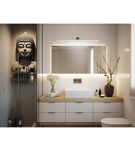 🏷️Czarna lampa ścienna LED OKI 82 cm – nad obraz i lustro🏷️