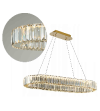 Lampa wisząca LED długa nad stół kryształowa 70cm żyrandol Led PETRA WOBAKO