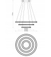 Lampa żyrandol złoty kryształowy pilot 30/50/70cm ring Glamour salon Wobako