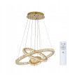 Lampa wisząca LED złoty nad stół kryształ 20/40/60cm żyrandol ring WOBAKO