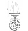 Lampa wisząca LED złoty nad stół kryształ 20/40/60cm żyrandol ring WOBAKO