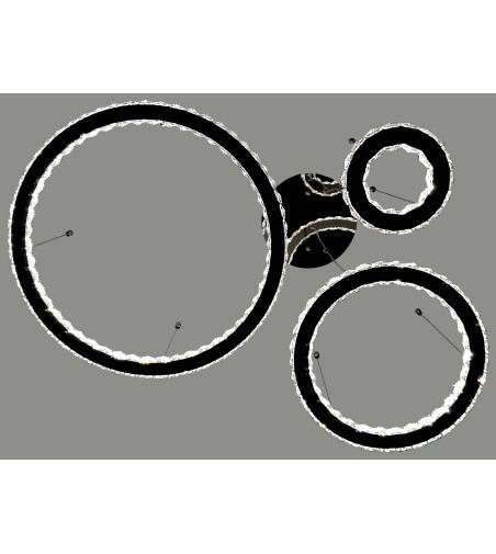 Żyrandol 3D ATENA EX III – inteligentna lampa glamour szkło naturalne