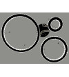 Lampa żyrandol złoty kryształowy pilot 30/50/70cm ring Glamour salon Wobako